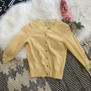 Cashmere cropped Button down Cardigan. S